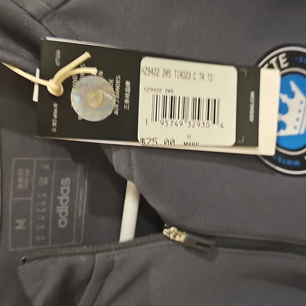 Adidas Gray Long Sleeve Pullover Charlotte Fc - Picture 2 of 4